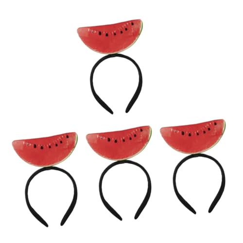 MERRYHAPY 4 Stück Stirnband Wassermelone Obst Haarreifen Stirnbänder schöner Haarreif Party wassermelone haarreif Wassermelonen-Haarreif Valentinstag Stirnband Wassermelonen-Kopfschmuck ， von MERRYHAPY