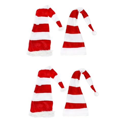 MERRYHAPY 4 Stück Weihnachtsmütze Santa Kopfbedeckung Krippendekor Weihnachts-cosplay-hut Weihnachts-clown-hut Tanzkleiderhüte Designhut Im Weihnachtsstil Kostüm Für Kinder Rot Schmiedeeisen von MERRYHAPY