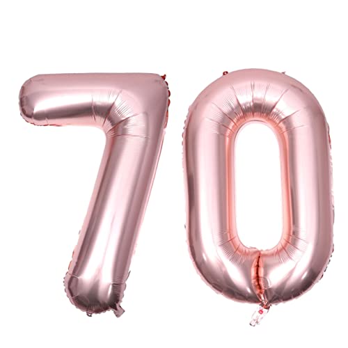 MERRYHAPY 40 Zoll Jumbo Folienballon Nummer 70 Bunte Party Dekoration Für Geburtstag Jubiläum Und Festival Ideal Foto Requisite Für Unvergessliche Feierlichkeiten von MERRYHAPY