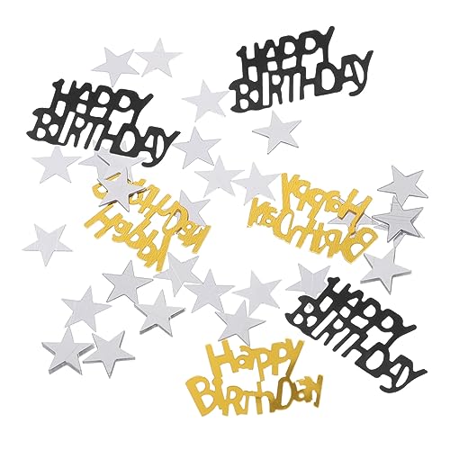 MERRYHAPY 5 Geburtstag Konfetti party sachen party supplies gebutagsdeko Babyparty Konfetti Tischdekoration für Geburtstagsfeiern Konfetti auf den Tisch streuen Tischkonfetti Plastik Black von MERRYHAPY