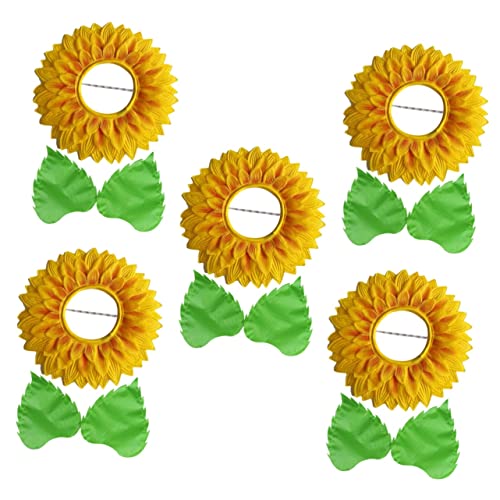 MERRYHAPY 5 Sätze Kopfschmuck aus Sonnenblumen Kopfbedeckung Hut für Kinder Sonnenblumen Kopfschmuck Blumenkranz Kopfschmuck Sonnenblumenkopfbedeckung für Kinder Sonnenblumenkostüm von MERRYHAPY