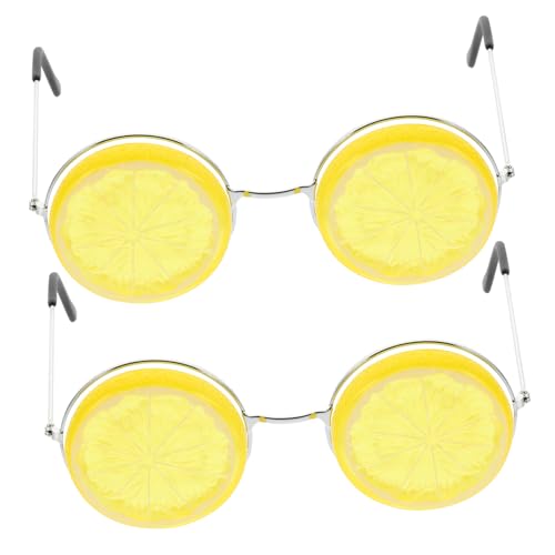 MERRYHAPY 6 Stk Zitronengläser party brillen partybrille gefälschte Zitronenscheiben Fruchtförmige Brille Strand kinder sonnenbrille gurkenglas lustige Brille Cosplay-Party-Brille Yellow von MERRYHAPY