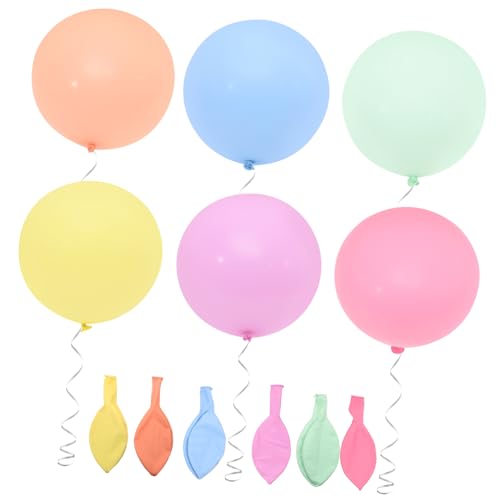 MERRYHAPY 6St Bodenexplosionsballon Ballongas luftballons hochzeitsdeco wasserballon Unique decorations Hochzeitsdekorationen runde Makronenballons Partyzubehör Zuverlässige Ballons Emulsion von MERRYHAPY