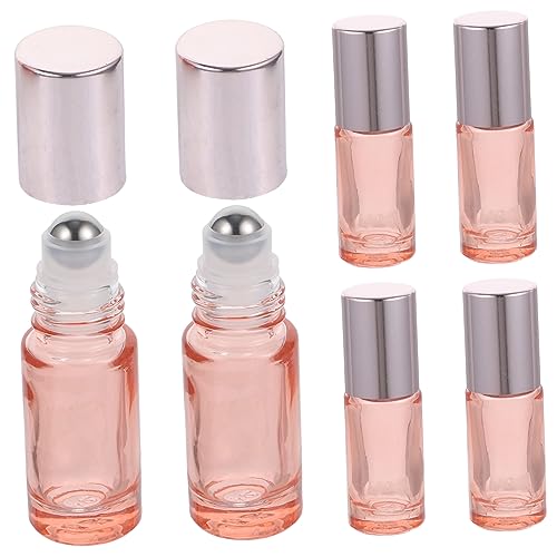 MERRYHAPY 6st Fläschchen Mit Lippenbalsam Ätherisches Öl Parfümbehälter Leeres Rollfläschchen Fläschchen Mit Duftölen Roller Für Ätherische Öle Reiseparfüm Reisen Container Glas Flasche von MERRYHAPY