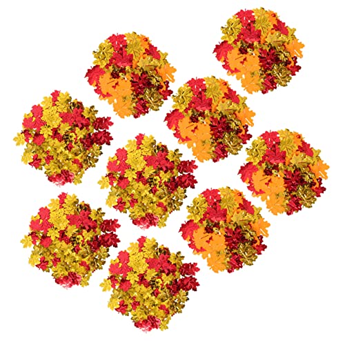 MERRYHAPY 8 Packungen Konfetti Aus Ahornblättern Glitzernde Ahornblätter Thanksgiving-dekorationen Gefälschte Ahornblätter Herbstliche Tischpailletten Konfetti-hochzeit Ballon-dekor Plastik von MERRYHAPY