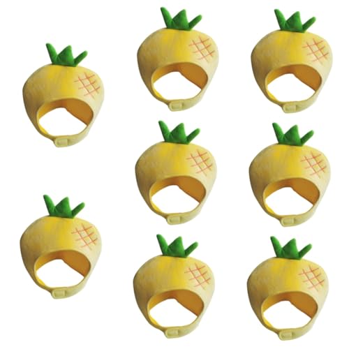 MERRYHAPY 8 Stk Kopfbedeckung Schöne Cartoon-kappe Ananas-kappe Plüschwürfe Rj Plüsch Food-kostüm-hut Neuheit Hut Neuheit Partyhut Plüsch Kostüm Spielzeug Für Party Pp Baumwolle Yellow von MERRYHAPY