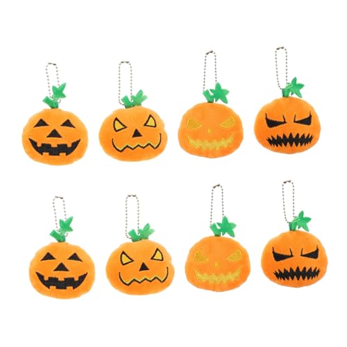 MERRYHAPY 8St Kürbis dekorativer Anhänger Christbaumschmuck Schlüsselanhänger-Charm halloween anhänger halloween schlüsselanhänger kleiner Schlüsselanhänger Kürbis-Anhänger Flanell Orange von MERRYHAPY