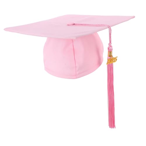 MERRYHAPY Abiturmütze abgestufte Stirnbänder liefert Abschlusskappen Abschlusshüte Abschlussmütze Klassische Graduationsmütze Seniorenhüte Stirnband für die Abschlusssaison Polyester rot von MERRYHAPY