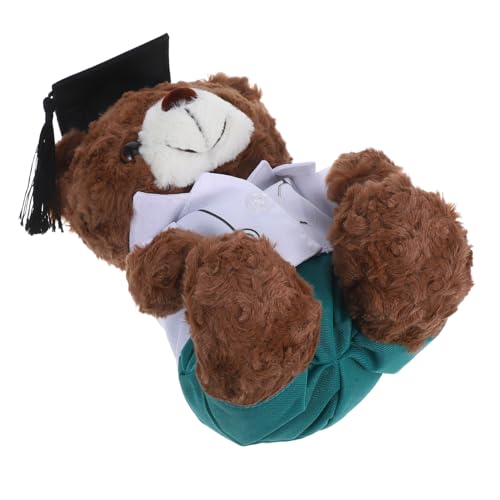 MERRYHAPY Doktor Graduierung Bär Tiere Puppe Tiere Stoffpuppen Plüschbär Puppen Plüschbär Tiere Plüschtier Puppen Plüschbär Nymphensittich Gefüllte Tasche Cartoon Anhänger Pp Baumwolle von MERRYHAPY