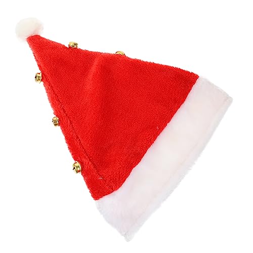 MERRYHAPY Glocke Weihnachtsmütze Trilby-hüte Für Herren Lustige Weihnachtsmütze Weihnachtswintermütze Weihnachtsmütze Requisite Weihnachtsmütze Christbaumspitze Neuheit Kostümhut Rot Plüsch von MERRYHAPY