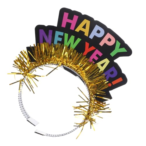 MERRYHAPY Happy New Year Haarreifen Farbige Stirnbänder Für Neujahrsfeiern Festliche Kopfbedeckung Für Partys Ideale Dekoration Für Silvester Und Neujahr von MERRYHAPY