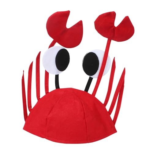 MERRYHAPY Kreative Halloween Krabbenmütze Für Partys Lustiger Hut Für Halloween Ostern Und Weihnachtsdekoration Unisex Rote Farbe Perfekt Für Feiern Und Veranstaltungen von MERRYHAPY