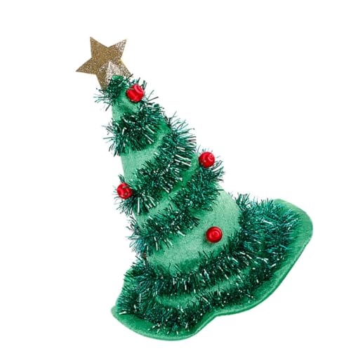 MERRYHAPY Kreative Weihnachtsvliesstoffe Für Dekoration Hut Design Weihnachtsbaumform Ideale Ornamente Für Schöne Party Requisiten Und Festliche Anlässe Leuchtenden Farben von MERRYHAPY