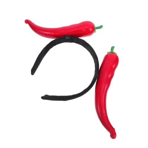 MERRYHAPY Lustiges Gemüse-stirnband Falsche Paprika Halloween Stirnband Chili-partygeschenke Chili- Stirnbänder Halloween-stirnband Gefälschtes Gemüse Gefälschter Pfeffer Harz von MERRYHAPY