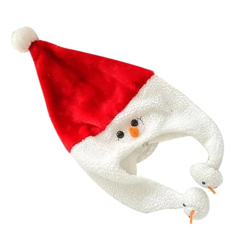 MERRYHAPY Schneemann-hut Weihnachtsmütze Kinder Weihnachtsmann-hosenmütze Weihnachtsmannmütze Zu Weihnachten Weihnachtsbaumspitze Weihnachtskopfbedeckung Weihnachts-cosplay-hut Plüsch Rot von MERRYHAPY