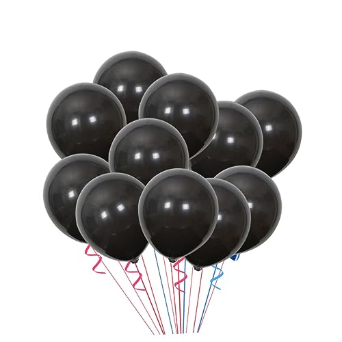 MERRYHAPY Schwarze Matte Runde Latexballons Hochzeits Und Partydekoration Für Geburtstagsfeiern Halloween Und Bar Events von MERRYHAPY