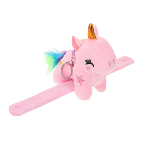 MERRYHAPY Slap-Armband Armbandspielzeug Spielzeugarmband Spielzeug Armband Einhorn-Slap-Ringe Tiere-Slap- Spielzeuge Kinderspielzeug Party-Slap-Armbänder dekorative Armbänder Plüsch Rosa von MERRYHAPY