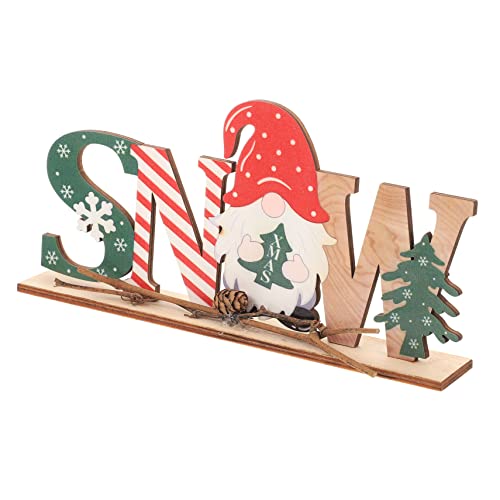 MERRYHAPY Weihnachts Alphabet Ornamente Heimdekoration Winter Tischschild Tischschild Dekorationen Für Zuhause Abgestuftes Tablett Szenen Layout Verzierung von MERRYHAPY