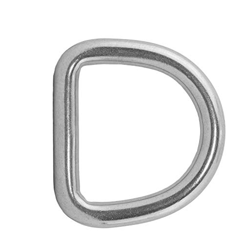 D-Ringe geschweißt und poliert 4x25 mm aus Edelstahl A4 (10 Stück) | Halbringe - Halbrundringe - Ringe - Maritim-Zubehör von MESAROS® von MESAROS