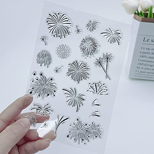 Feuerwerk Rakete Pyrotechnik Clear Stamps Transparent Silikon Stempel Album Karten Gummistempel für Kartenherstellung Dekoration und DIY Scrapbooking von MESYGK