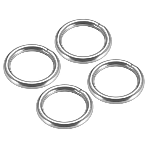 METALLIXITY 4Stk Edelstahl O Ringe 30mm 4mm Geschweißt Rund Ring für Hängende Objekte von METALLIXITY