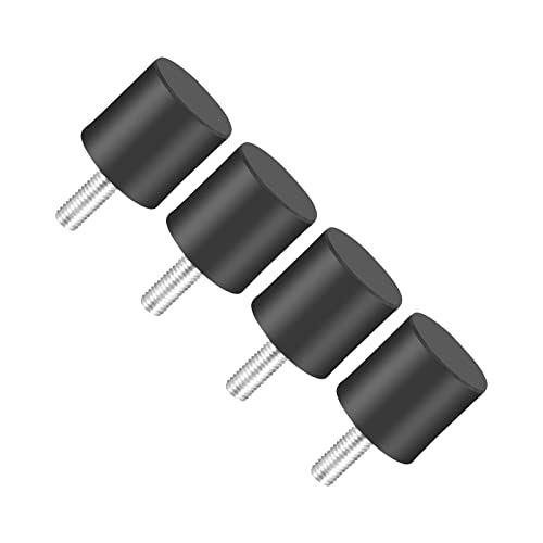 METALLIXITY Gummi Nieten (M8 Gewinde) 4Stk Gummi Zylindrisch Schwingung Trennschalter Montage - für Fitness Ausrüstung Luft Kompressoren Gasoline Motoren von METALLIXITY