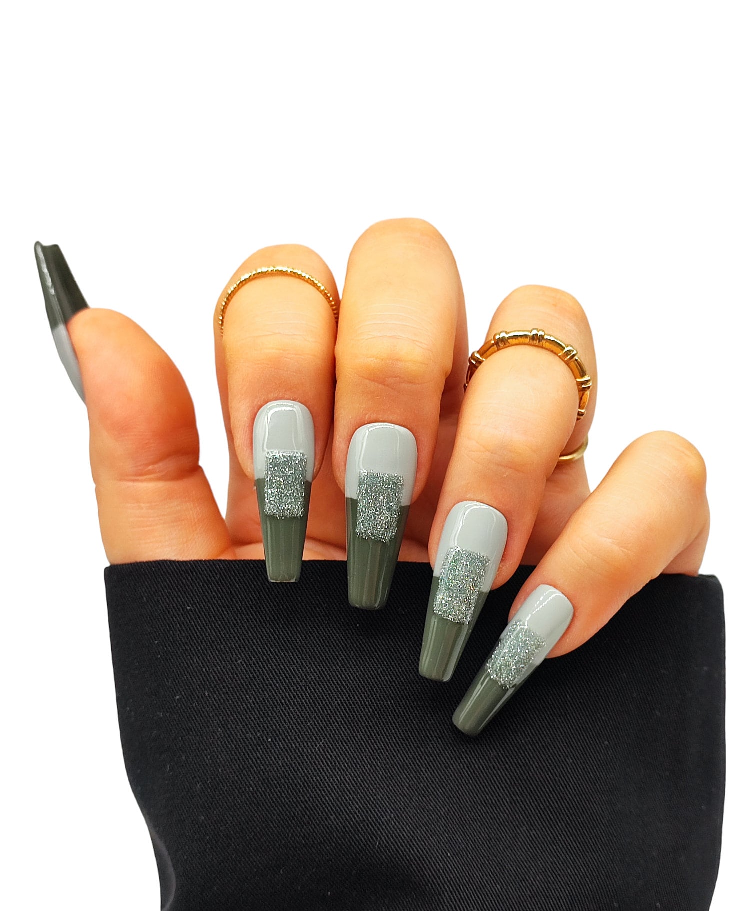 Press On Nails Grey von MEVANAILS