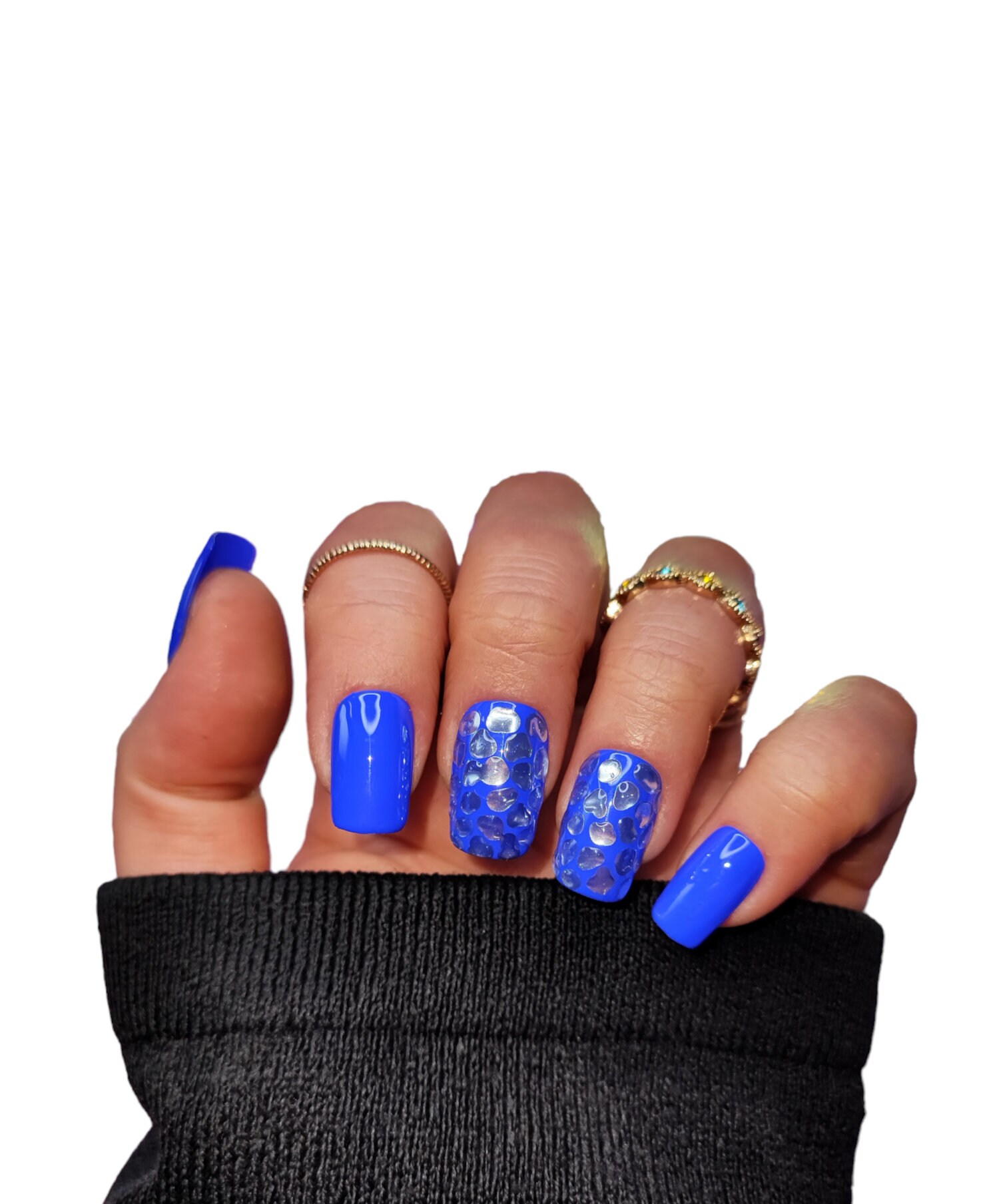 Press On Nails Mirror Blue von MEVANAILS