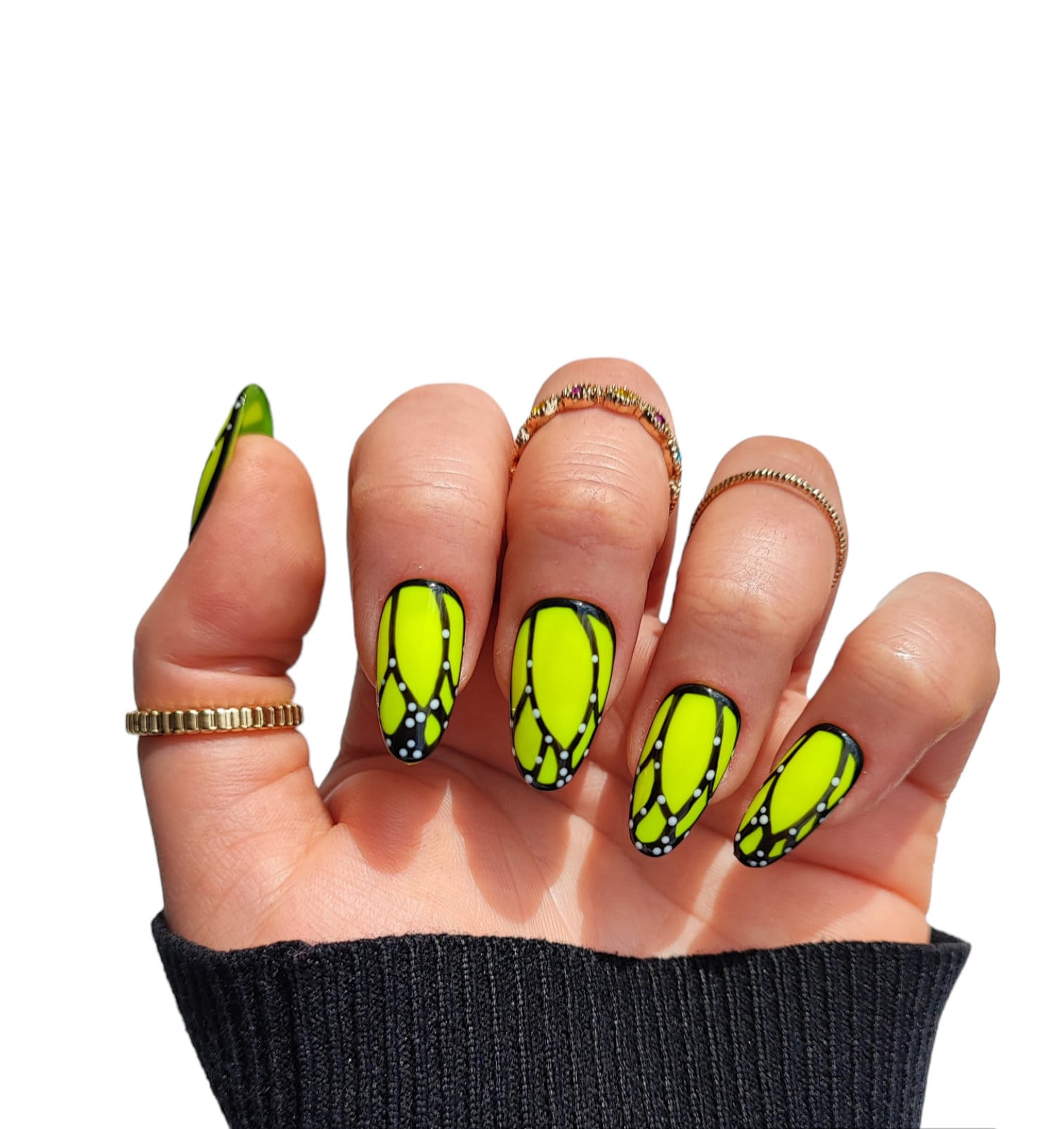 Press On Nails Sommer Neon Grün von MEVANAILS