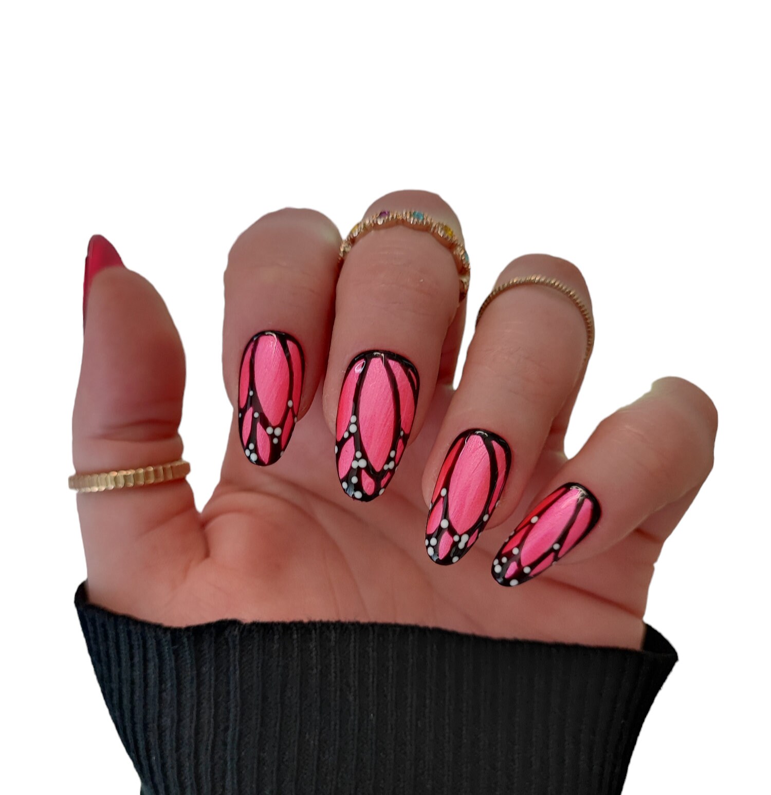 Press On Nails Sommer Pink Metallic von MEVANAILS