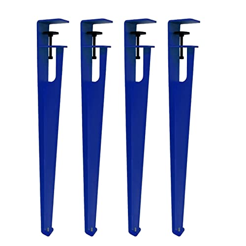 MEYINGOU Metall Tischbeine,Verstellbare Tischbeine, F-förmige Möbelbeine aus Metall, Esstischbeine, DIY-Bankbein aus Eisen, for DIY-Möbelkonsole, kein Stanzdesign(Blue,71cm(28in)) von MEYINGOU