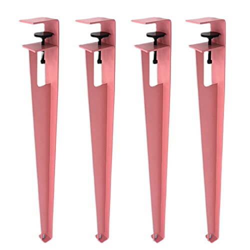 MEYINGOU Metall Tischbeine,Verstellbare Tischbeine, F-förmige Möbelbeine aus Metall, Esstischbeine, DIY-Bankbein aus Eisen, for DIY-Möbelkonsole, kein Stanzdesign(Pink,76cm(30in)) von MEYINGOU