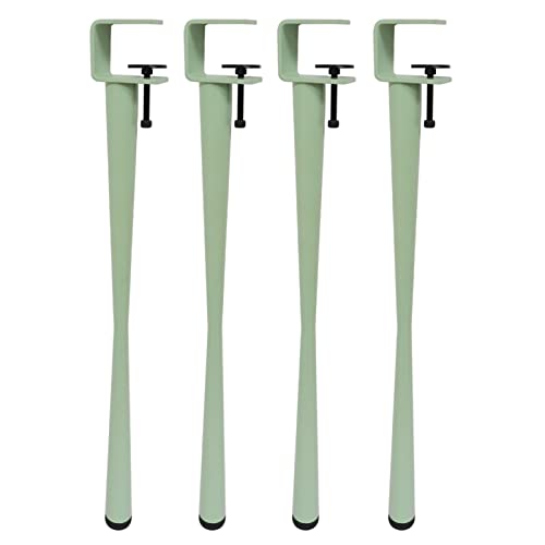 MEYINGOU Metall Tischbeine,Verstellbare Tischbeine, Tischklemmbeine, F-förmige Couchtischbeine, for DIY-Möbelkonsole, kein Stanzen, abnehmbare Möbelbeine(Green,60cm(24in)) von MEYINGOU