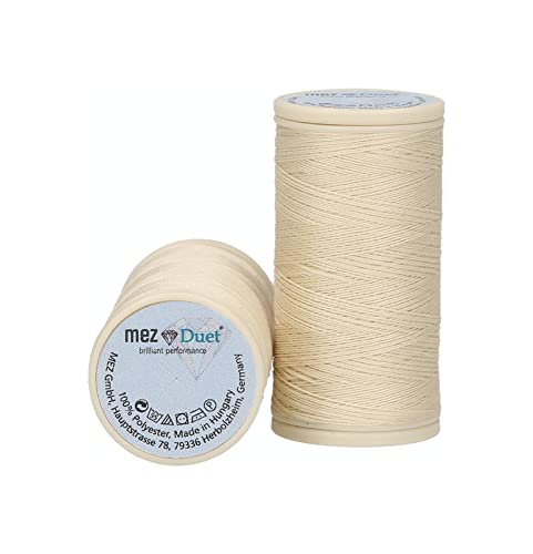 MEZ Duet Stärke 100 4645100-01056 beige Nähgarn, 100 % Polyester, 100m von MEZ