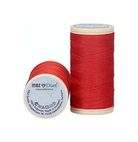 MEZ Duet Stärke 100 4645100-08230 rot Nähgarn, 100 % Polyester, 100m von MEZ