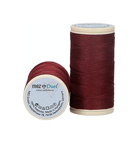 MEZ Duet Stärke 100 4645100-09106 rot Nähgarn, 100 % Polyester, 100m von MEZ