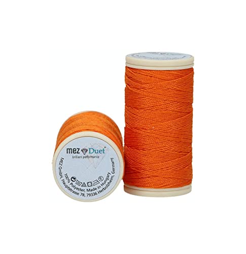 MEZ Duet Stärke 30 4642030-08783 orange Nähgarn, 100 % Polyester, 30m von MEZ