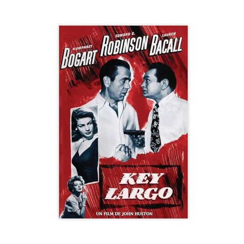 MExmob Key Largo Filmposter auf Leinwand, Wandkunst, Dekordruck, Bild Gemälde für Wohnzimmer, Schlafzimmer, Dekoration, ungerahmt, 30 x 45 cm von MExmob