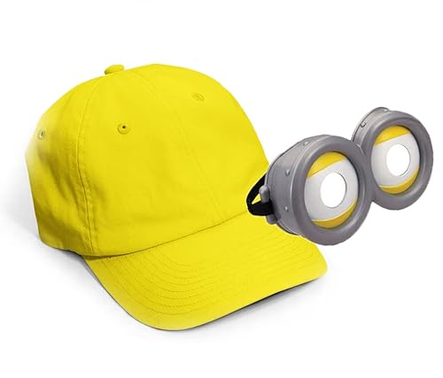 Minion-Brille, Kostüm, Brille für Erwachsene, gelbe Mütze Despicable Me von MFAZ Morefaz Ltd