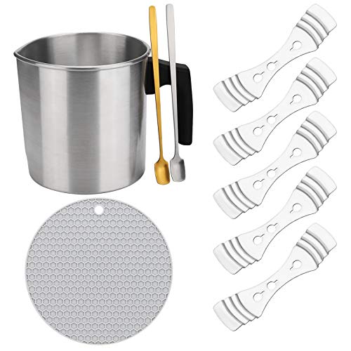 Kerzenherstellung Zubehör Schmelztopf 1.2L Kerzenherstellung Kit Wachs Schmelztopf Wick Fixed Holder and Mixing Spoon,kerzenherstellung set Erwachsene von MFCGHXR