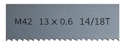 Bandsägeblatt M42 1/2 Zoll Bandsägeblätter for Holzbearbeitung 1140–2930 mm x 13 mm x 06 mm mit 6–14 tpi(14 18T,1085mm) von MFUPR