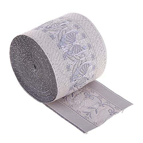 Geschenkband for Geschenke, 5 Yards, gewebtes Band, Zierband, Stoffband, Jacquard, Nähen, DIY, Nähzubehör, Applikation, Weiß – 6 cm von MFUPR