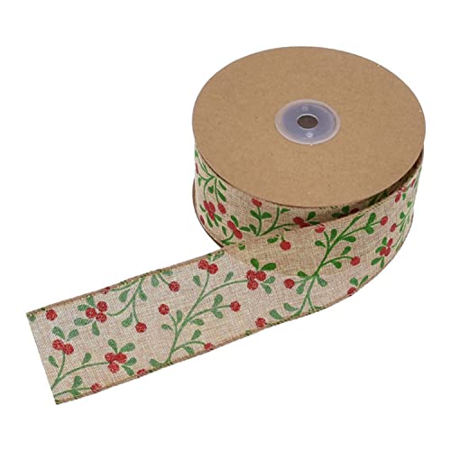 Geschenkband for Geschenke, 5 mm Sackleinen-Drahtband, Drahtkantenband, Weihnachts-Drahtband, Sackleinenband, Bauernhaus-Bastelband, DIY-Stoffband for Verpacken von Geschenken, Weihnachtsdekoration(5c von MFUPR