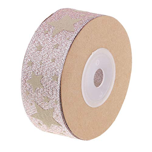 Geschenkband for Geschenke – 10 Yard weihnachtliches Polyester-Satinband, ideal for weihnachtliches Basteln und Verpacken, festliches Ripsband(Rose Gold) von MFUPR