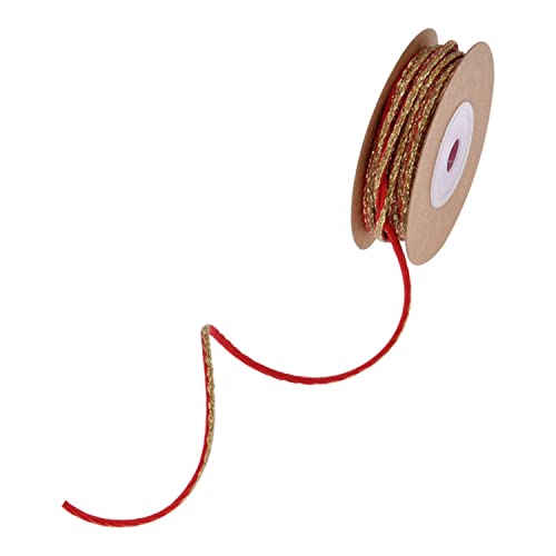 Geschenkband for Geschenke – 10 Yards weihnachtliches glitzerndes Metallband, ideal for Kunst, Handwerk, Party- und Hochzeitsdekoration(Red) von MFUPR