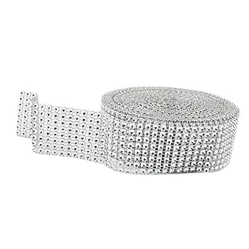 Geschenkband for Geschenke – 10 Yards weihnachtliches glitzerndes Metallband, ideal for Kunst, Handwerk, Party- und Hochzeitsdekoration(Silver) von MFUPR