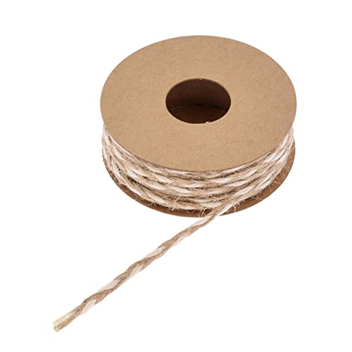 Geschenkband for Geschenke – 9,1 m Mesh-Sackleinenband, natürliche Jute for Heimwerker, Hochzeit und Party-Dekoration(Beige Braid) von MFUPR