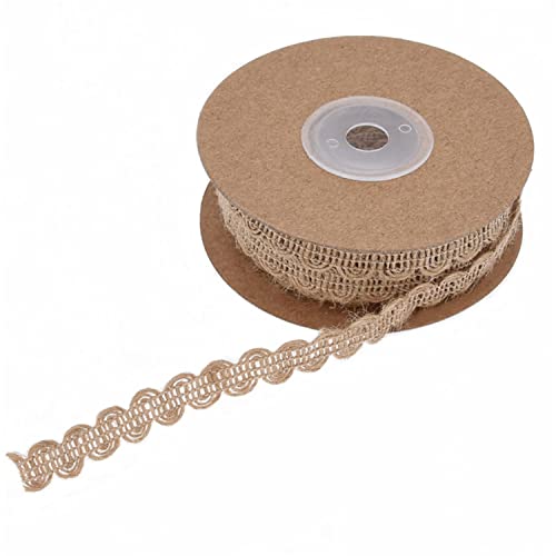 Geschenkband for Geschenke – 9,1 m Mesh-Sackleinenband, natürliche Jute for Heimwerker, Hochzeit und Party-Dekoration(Style 2 10mm) von MFUPR