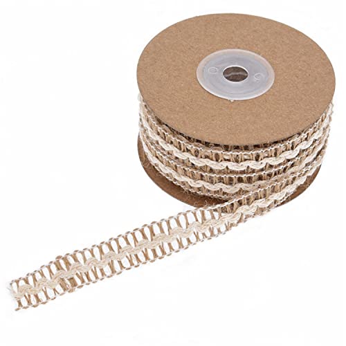 Geschenkband for Geschenke – 9,1 m Mesh-Sackleinenband, natürliche Jute for Heimwerker, Hochzeit und Party-Dekoration(Style 8 15mm) von MFUPR