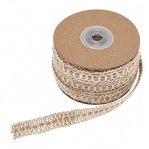 Geschenkband for Geschenke – 9,1 m Mesh-Sackleinenband, natürliche Jute for Heimwerker, Hochzeit und Party-Dekoration(Style 9 15mm) von MFUPR